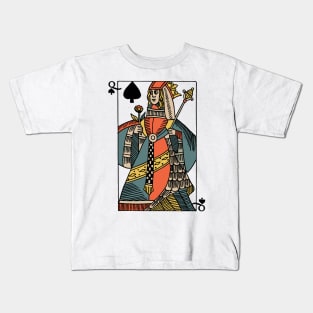 Character of Playing Card Queen of Spades Kids T-Shirt